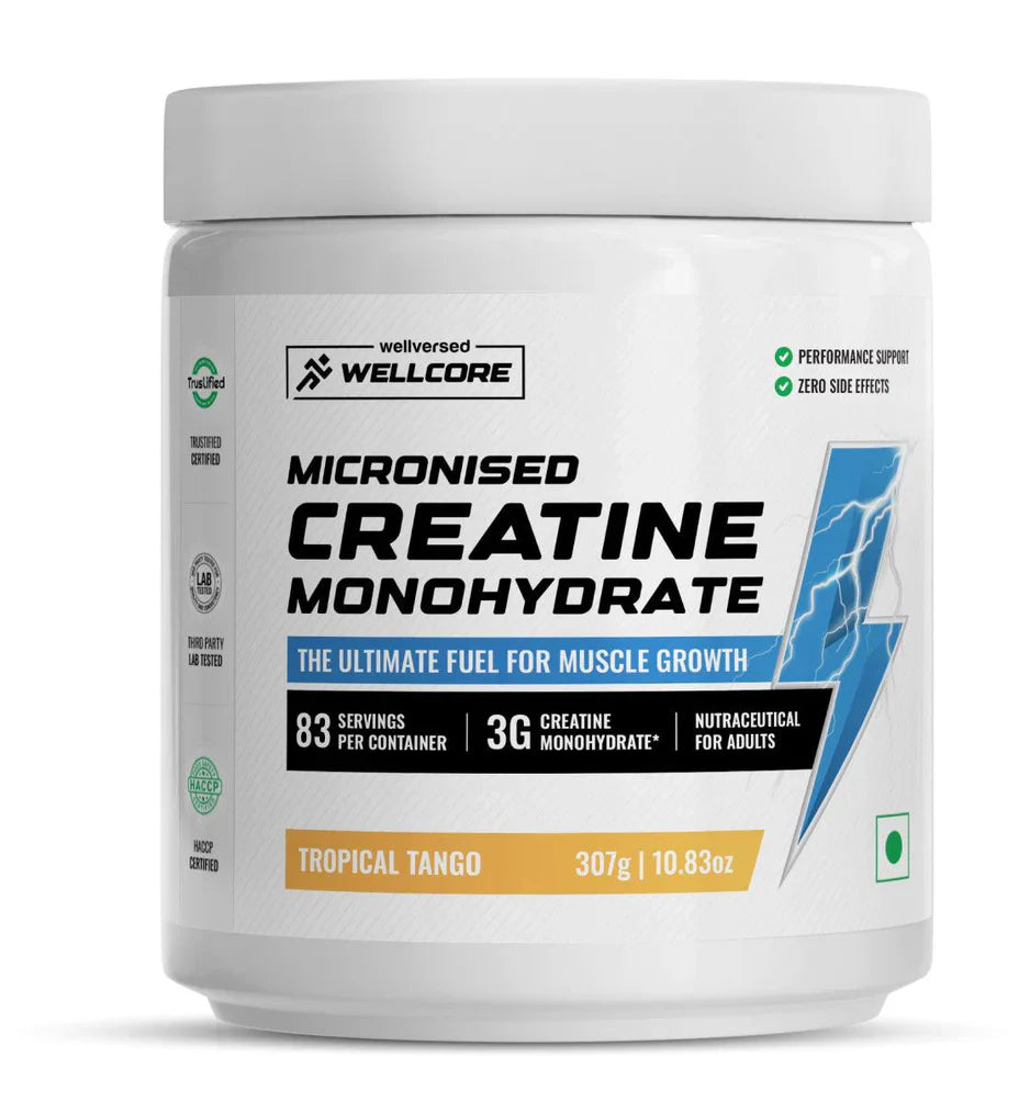 Wellcore - Pure Micronised Creatine Monohydrate (307g, 83 Servings) Fruit Fusion