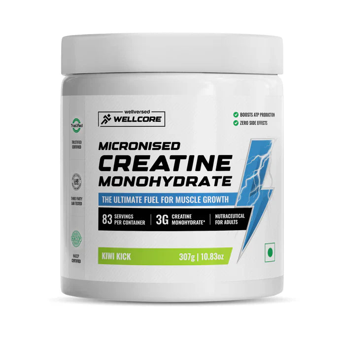 Wellcore - Pure Micronised Creatine Monohydrate (307g, 83 Servings) Fruit Fusion