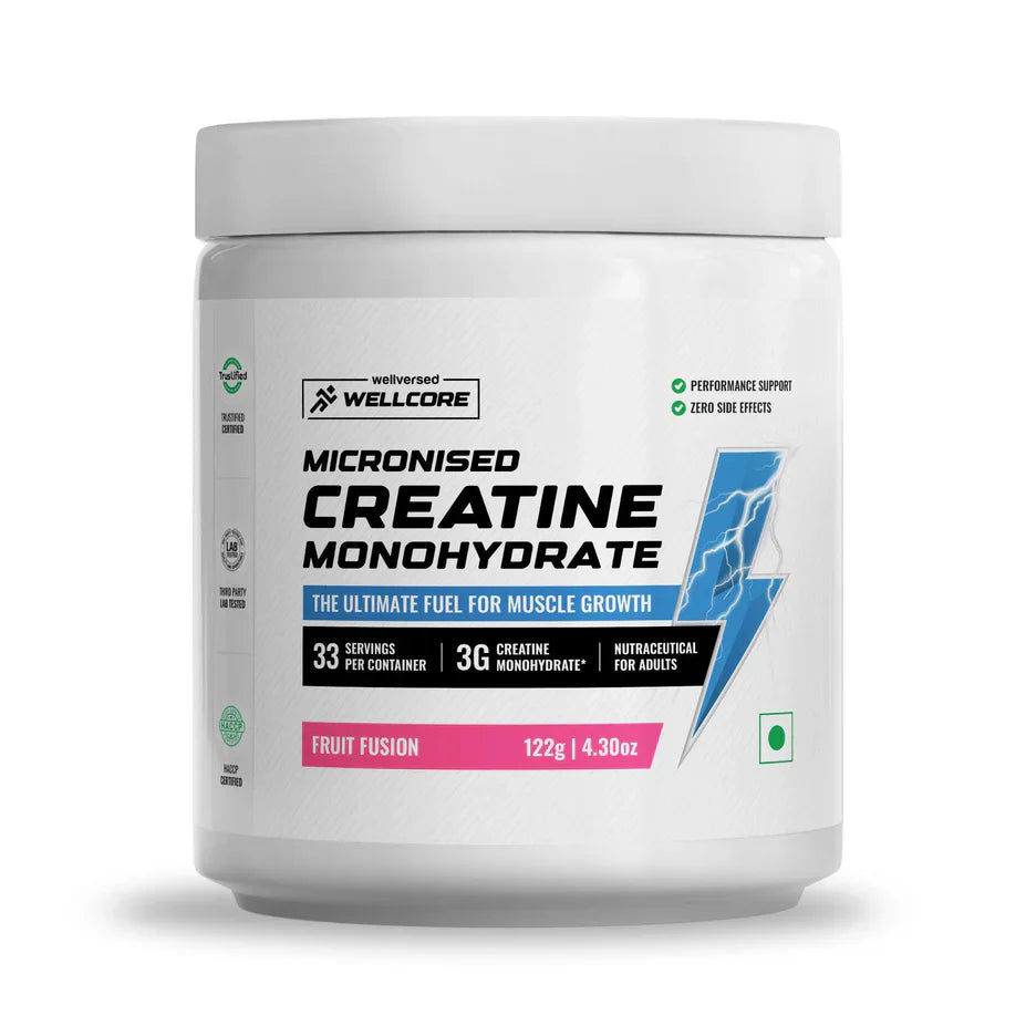Wellcore - Pure Micronised Creatine Monohydrate (122g, 33 Servings) Fruit Fusion