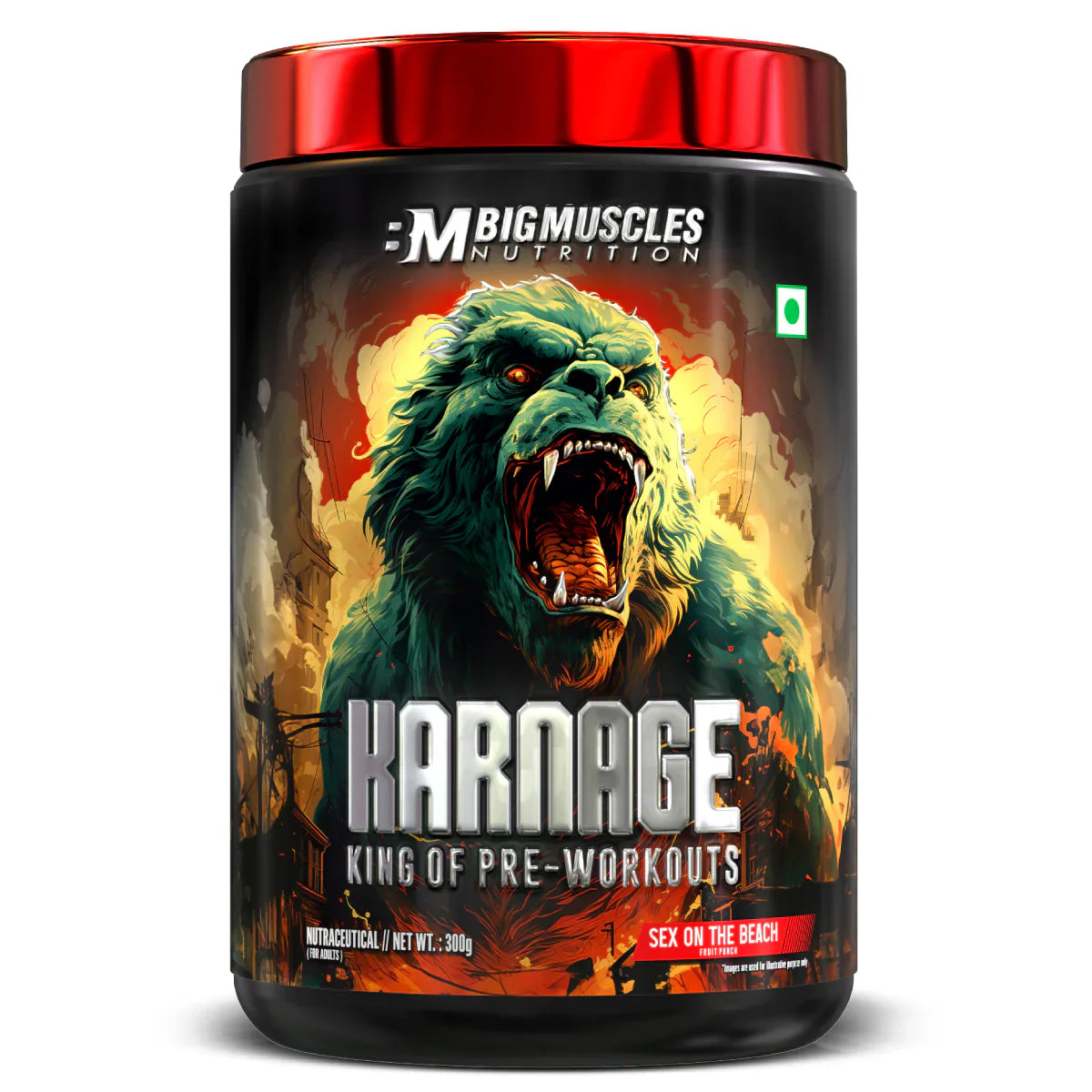 Bigmuscles Nutrition Karnage Pre workout - Sex On The Beach, 60 Servings