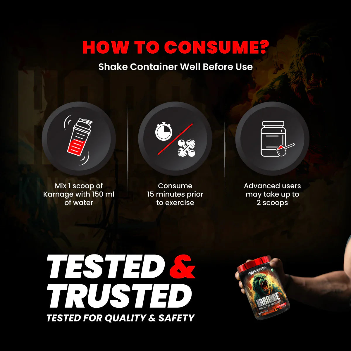 Bigmuscles Nutrition Karnage Pre workout - Sex On The Beach, 60 Servings