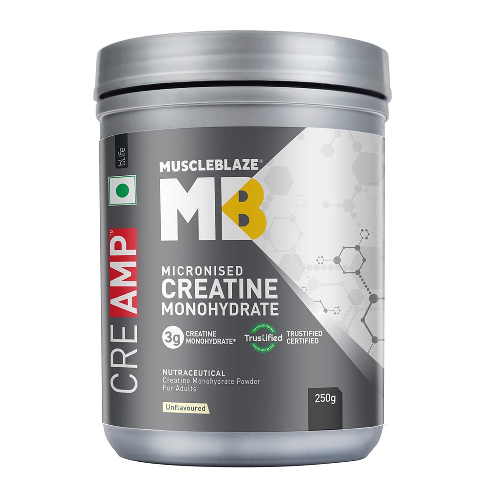 MuscleBlaze Creatine Monohydrate CreAMP, 250 g, Unflavoured